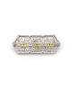 White and Yellow Diamond Brooch in Gold